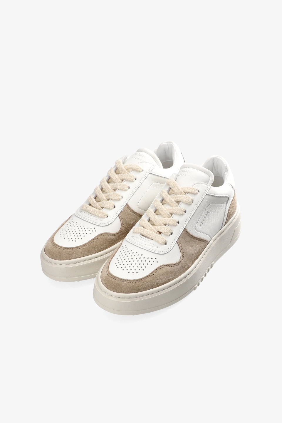 CPH75 leather mix white/nut