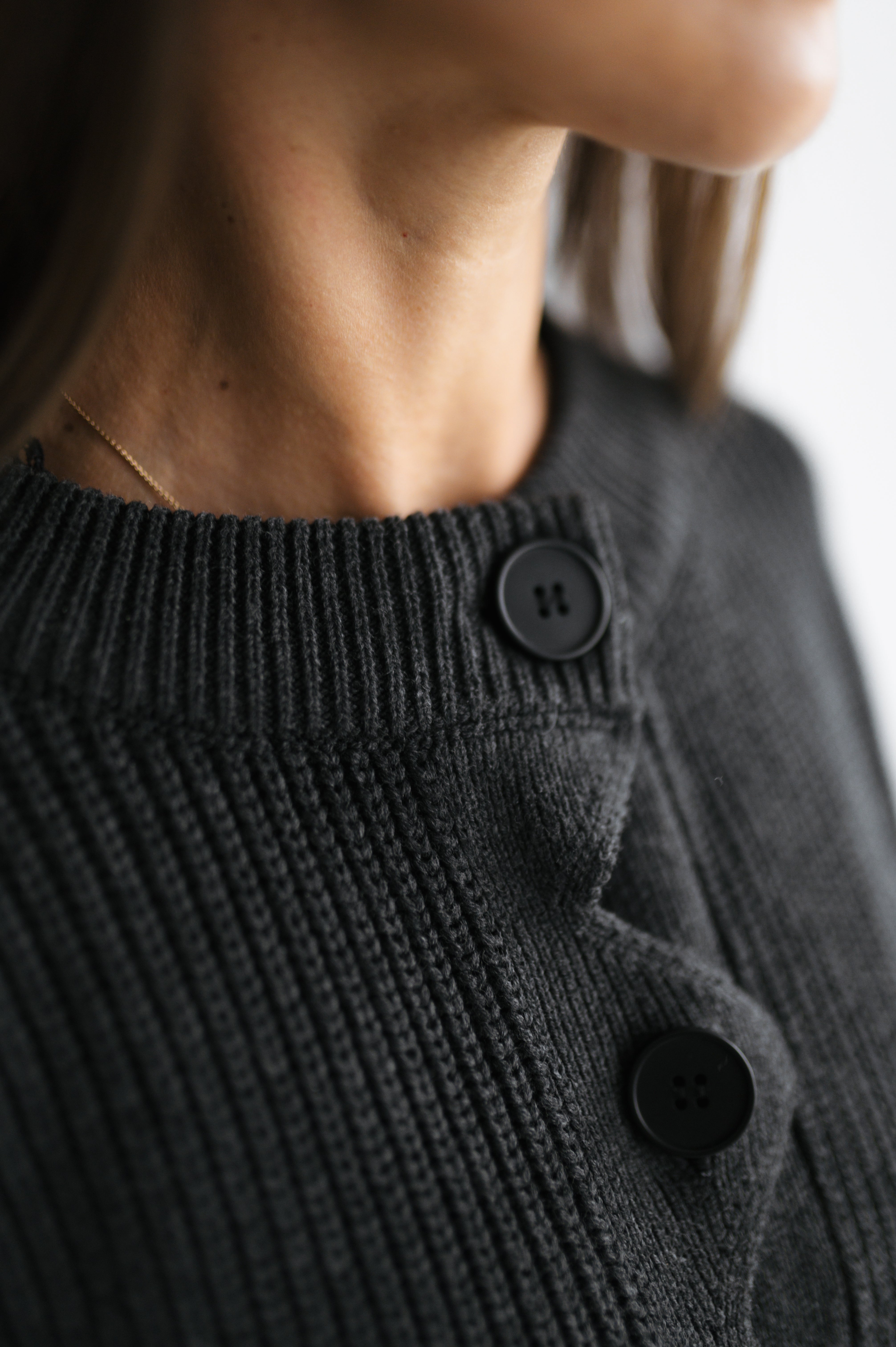 Strickjacke mit Welle 100% Baumwolle