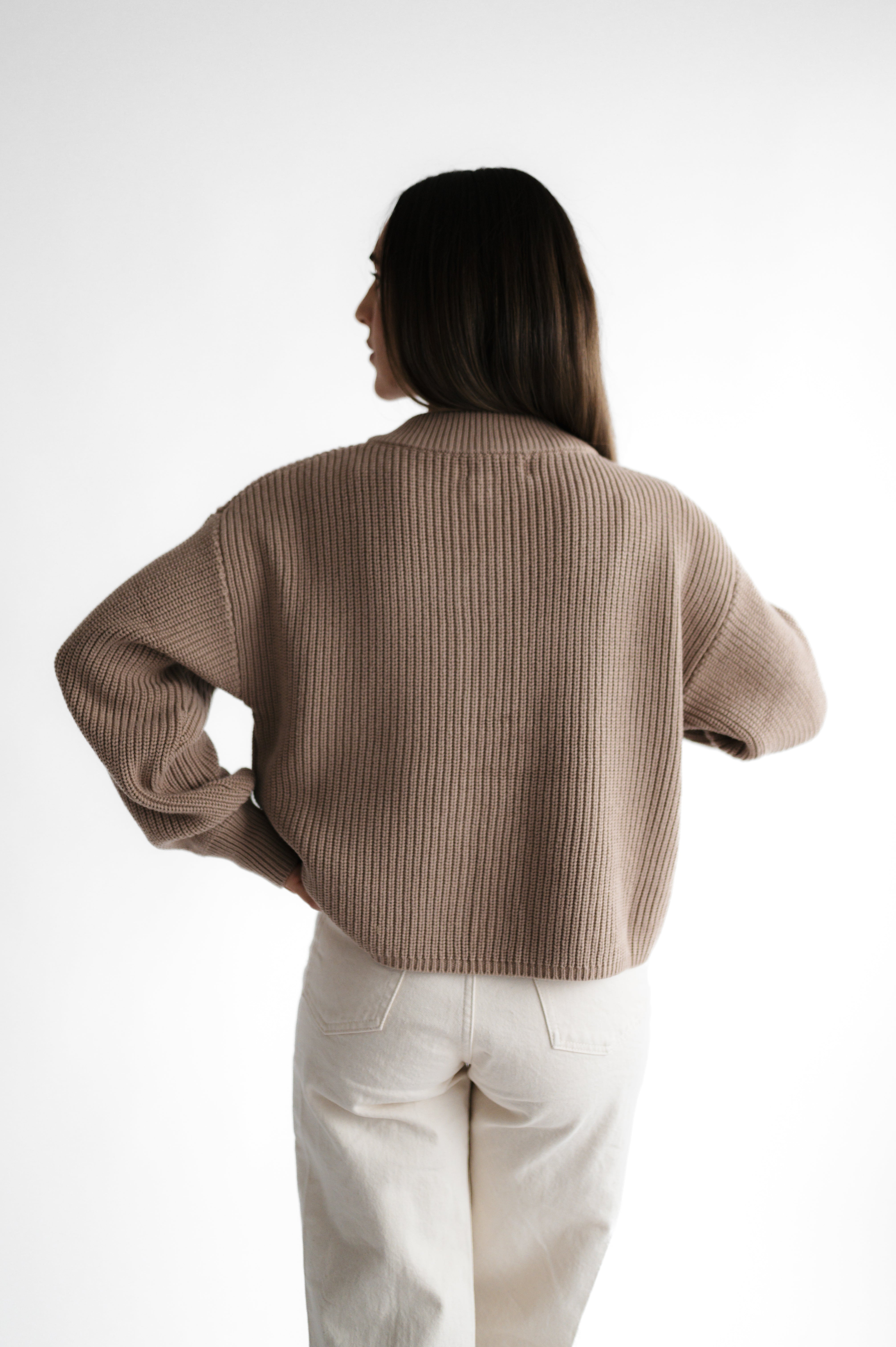 Strickjacke mit Welle 100% Baumwolle