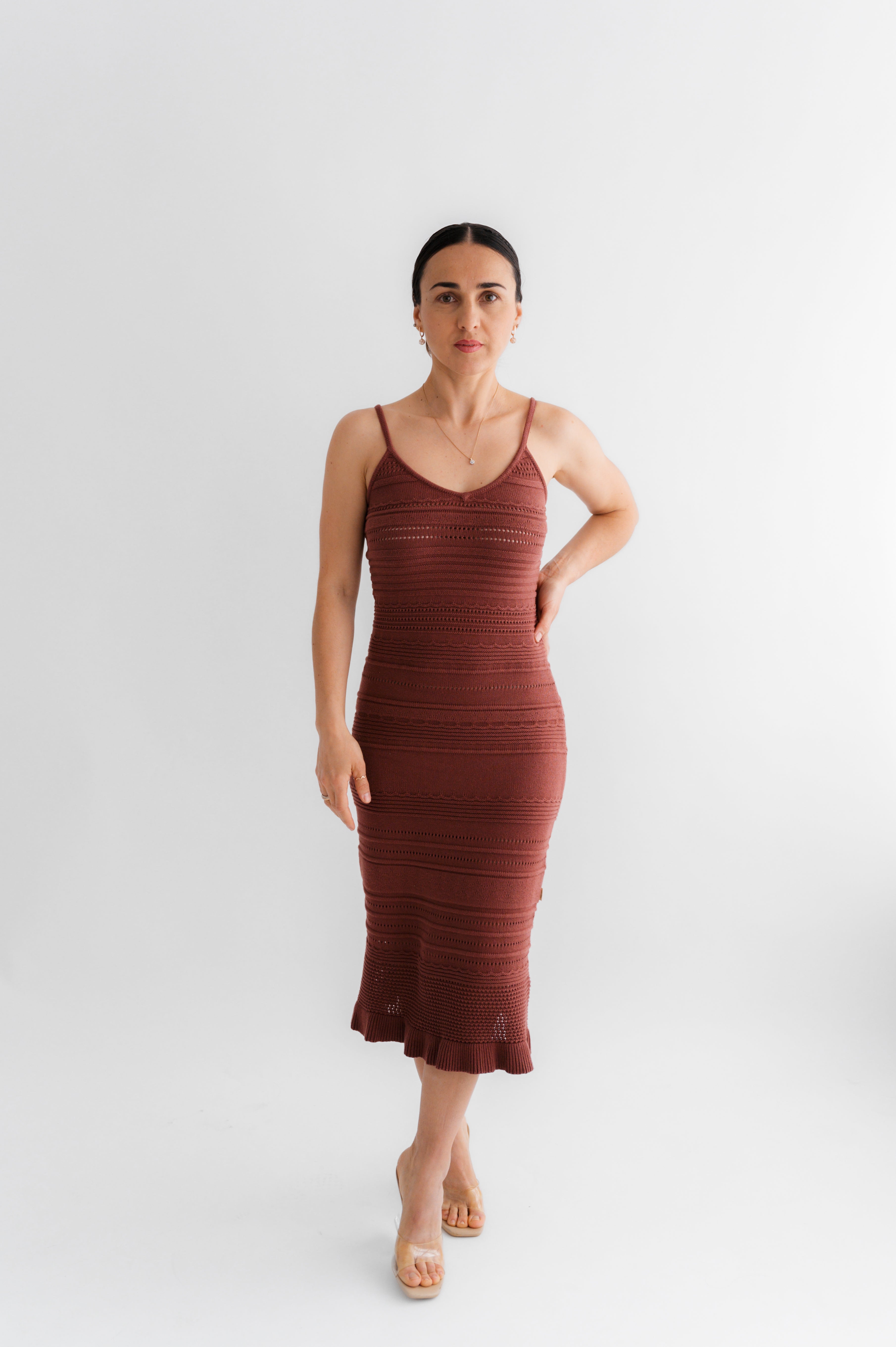 Kleid Elma Häkeloptik Berry