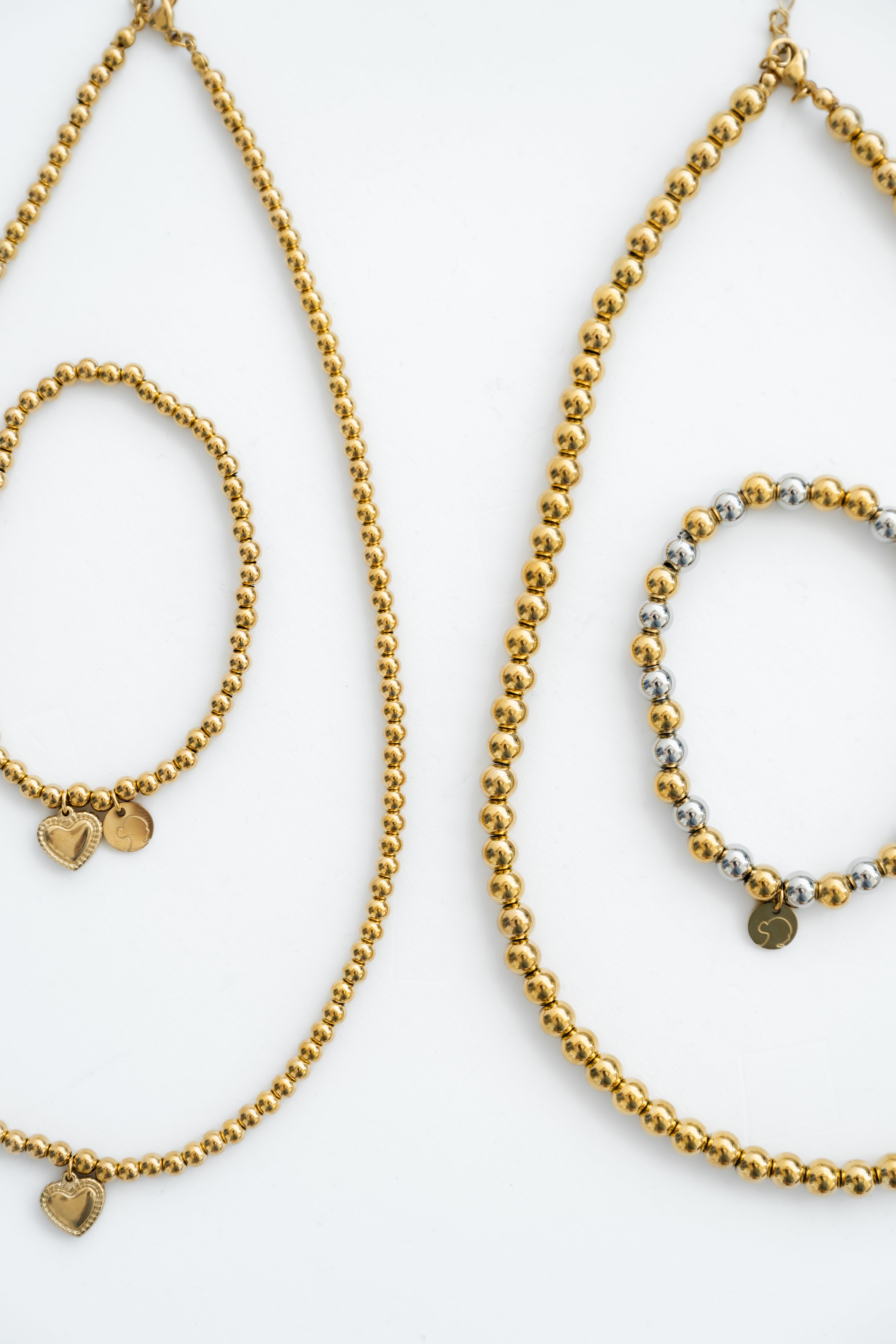 Armband grosse Edelstahlperlen
