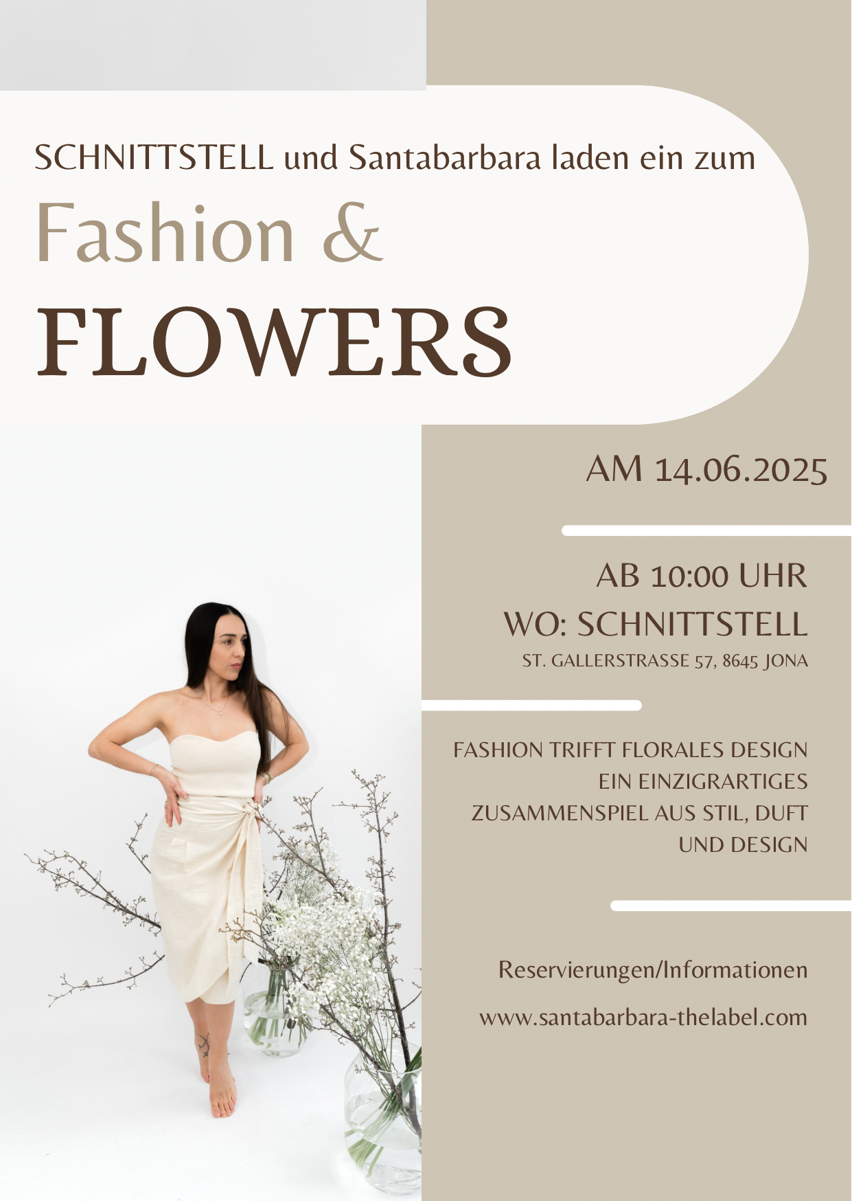 Anlass Fashion&Flowers in der Schnittstell