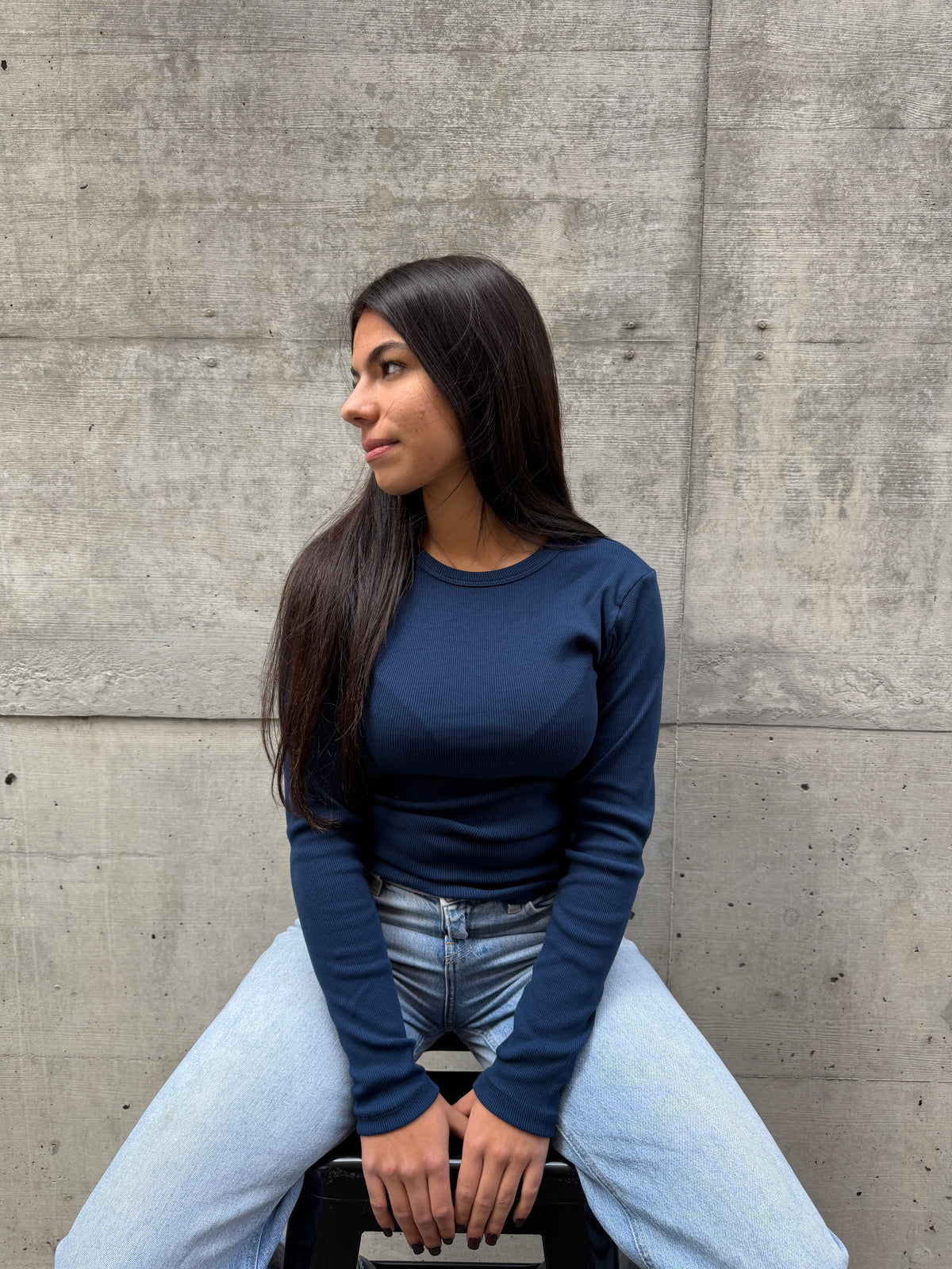 Basic Line Longsleeve Rundhals