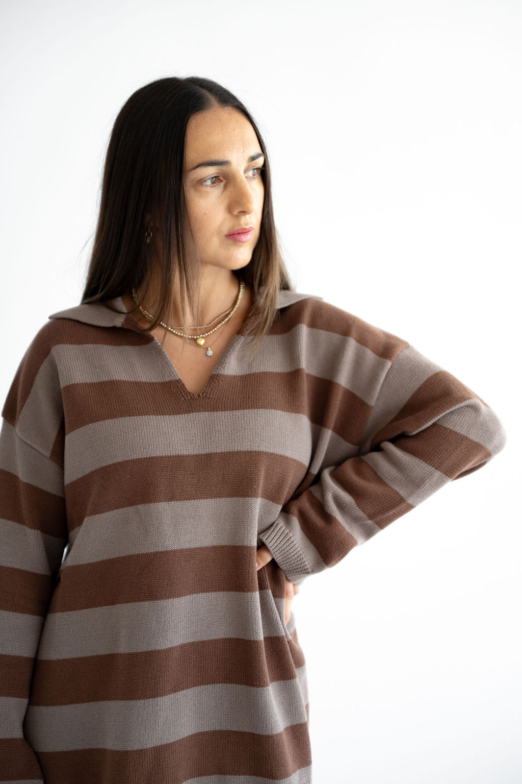 Leichter Strickpullover 100% Baumwolle