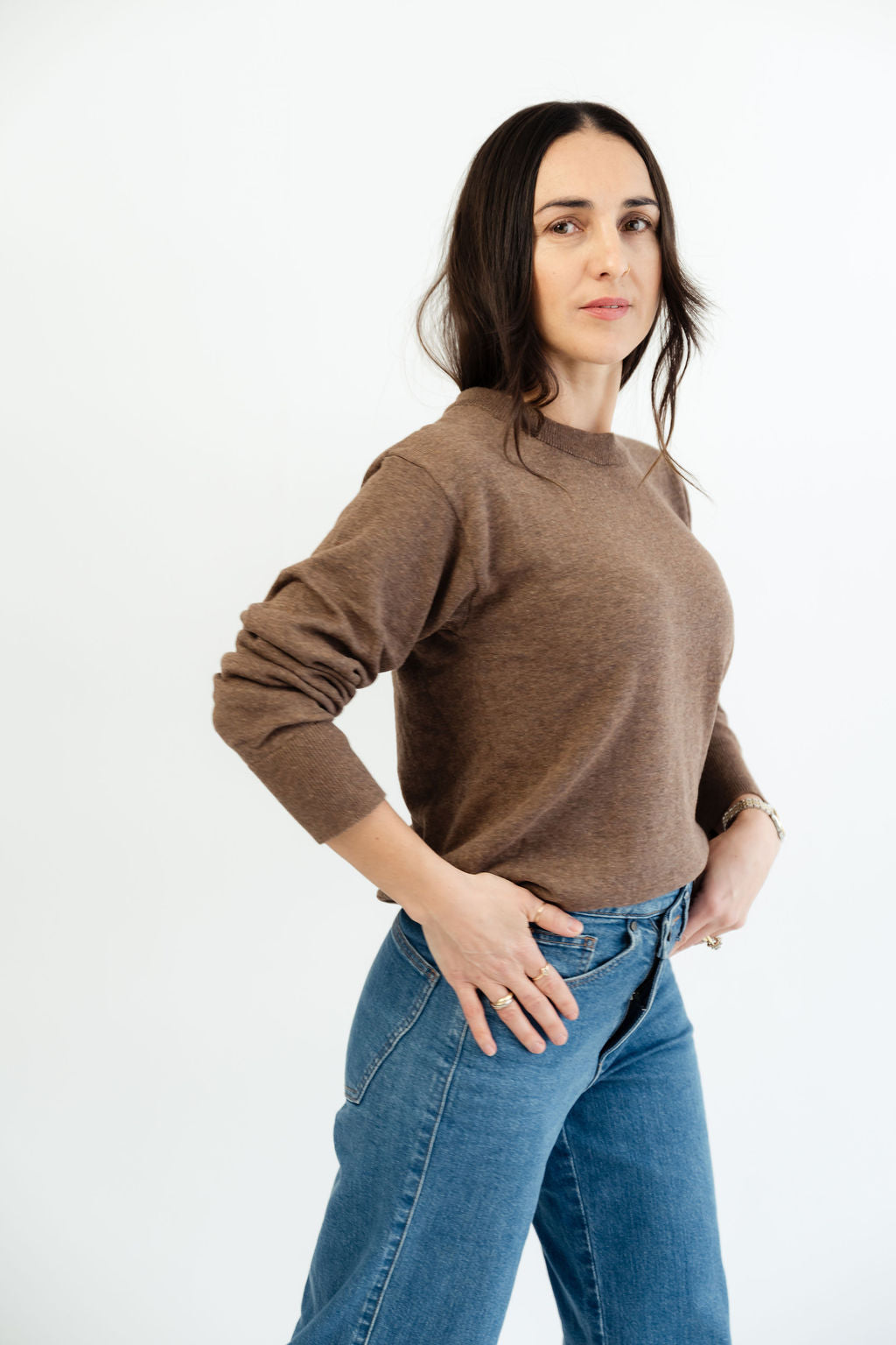 Feinstrick Pullover 100% Baumwolle