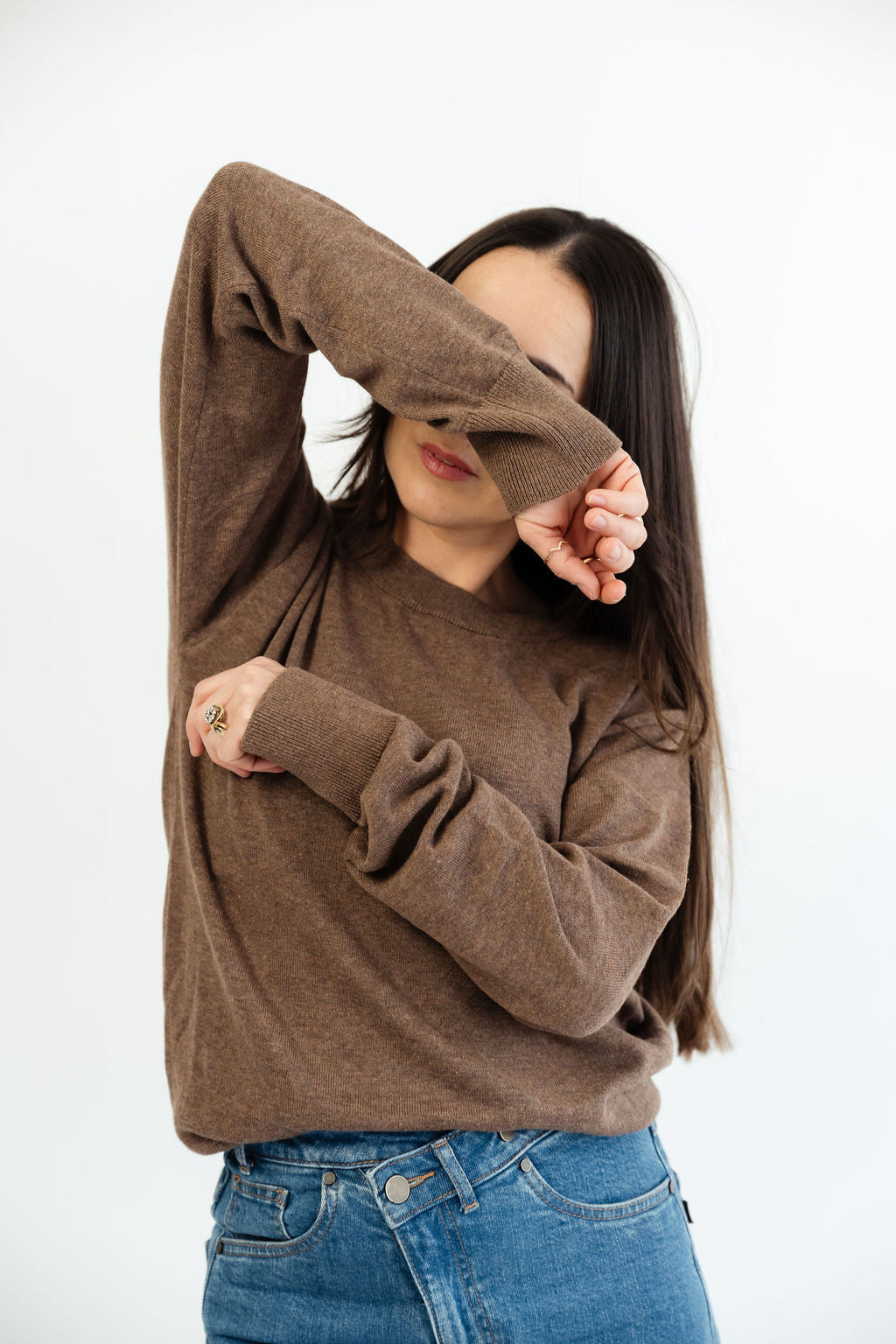 Feinstrick Pullover 100% Baumwolle