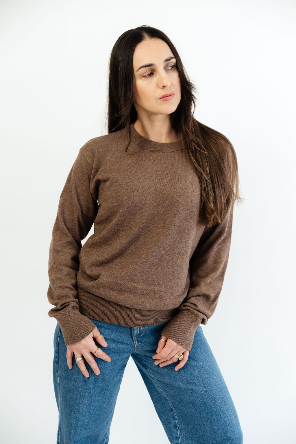 Feinstrick Pullover 100% Baumwolle