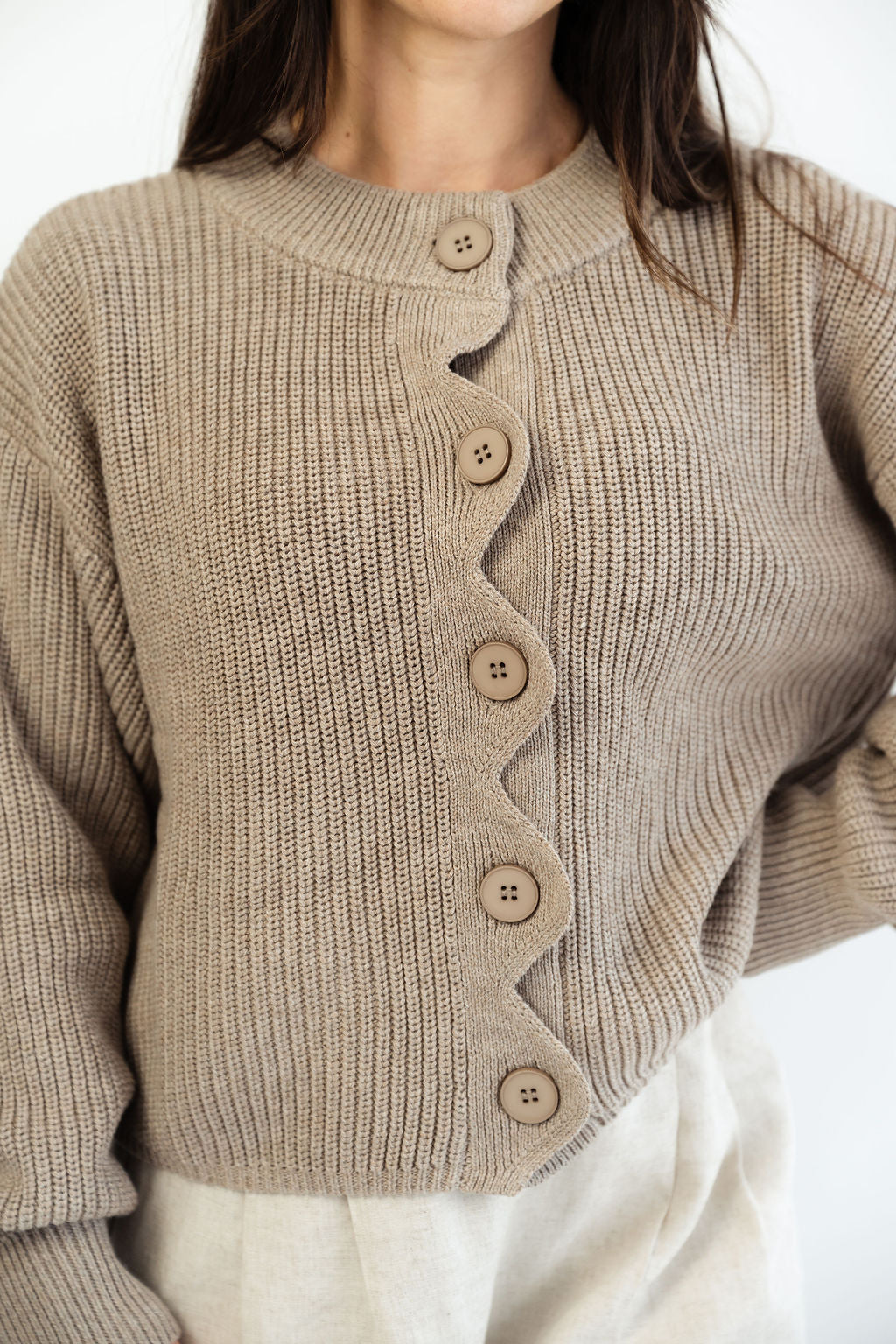 Wellencardigan 100% Baumwolle