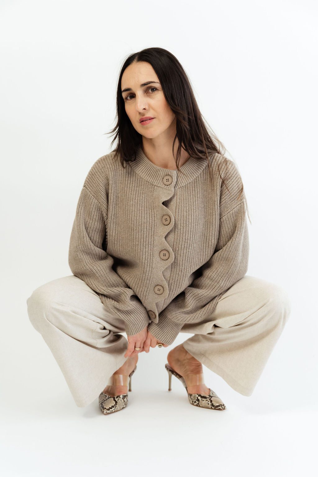 Wellencardigan 100% Baumwolle