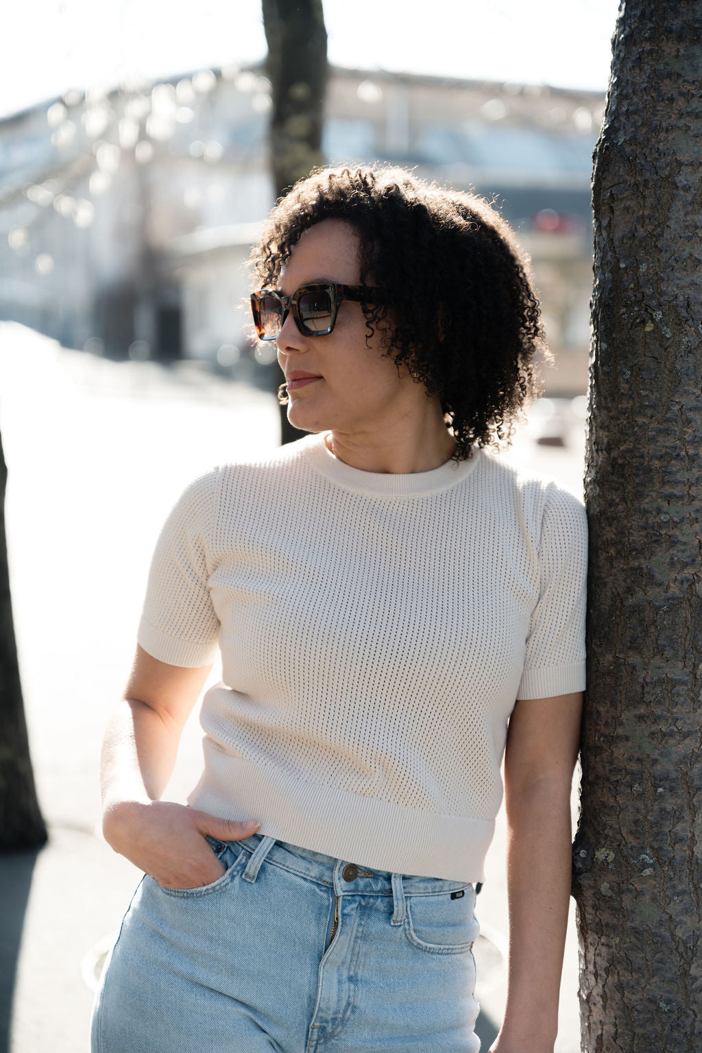 Gehäckeltes T-Shirt 100% Baumwolle