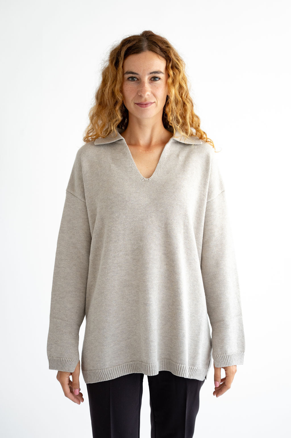 Leichter Strickpullover 100% Baumwolle
