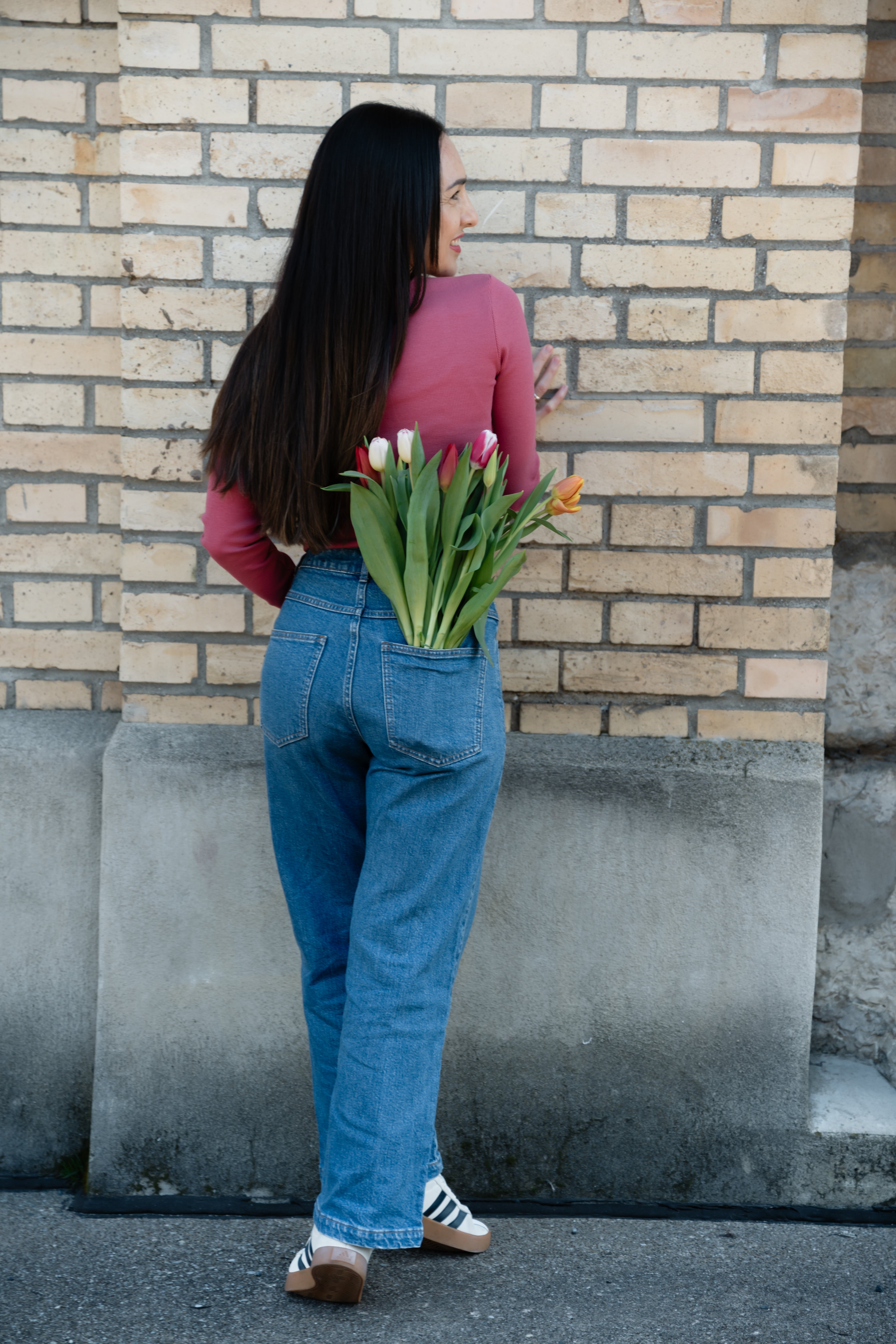 Jeans Asymetrischer Bund