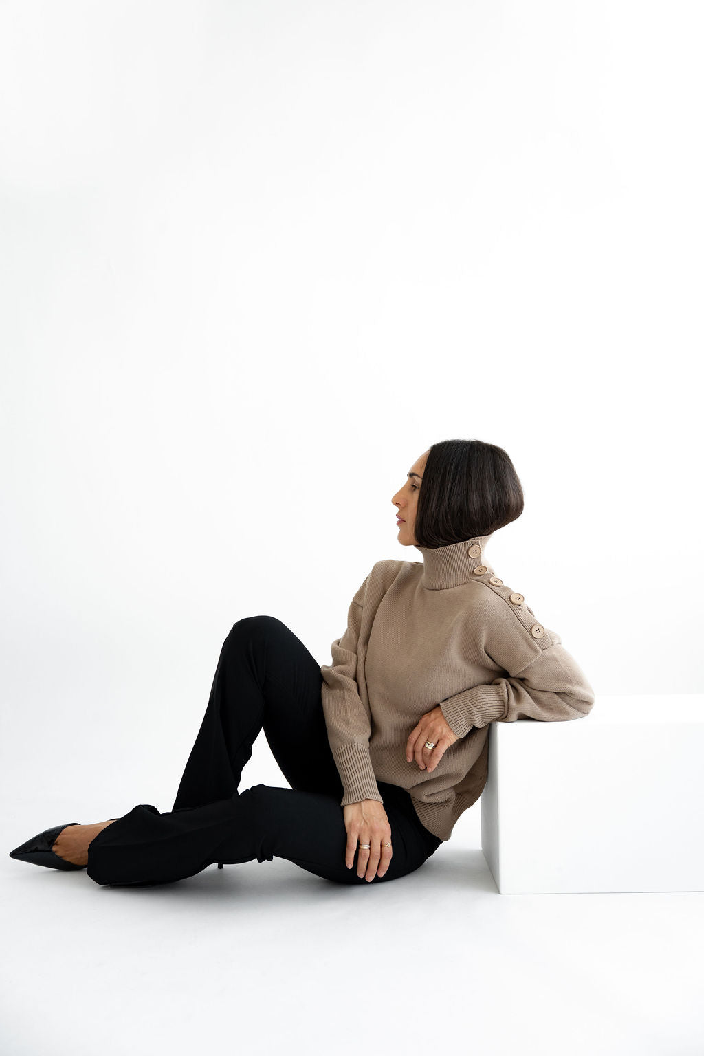 Pullover mit Knopfleiste Schulter