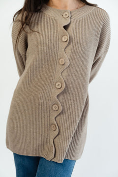 Langer Wellencardigan 100% Baumwolle