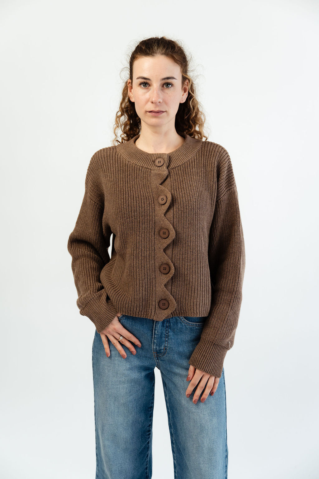 Wellencardigan 100% Baumwolle