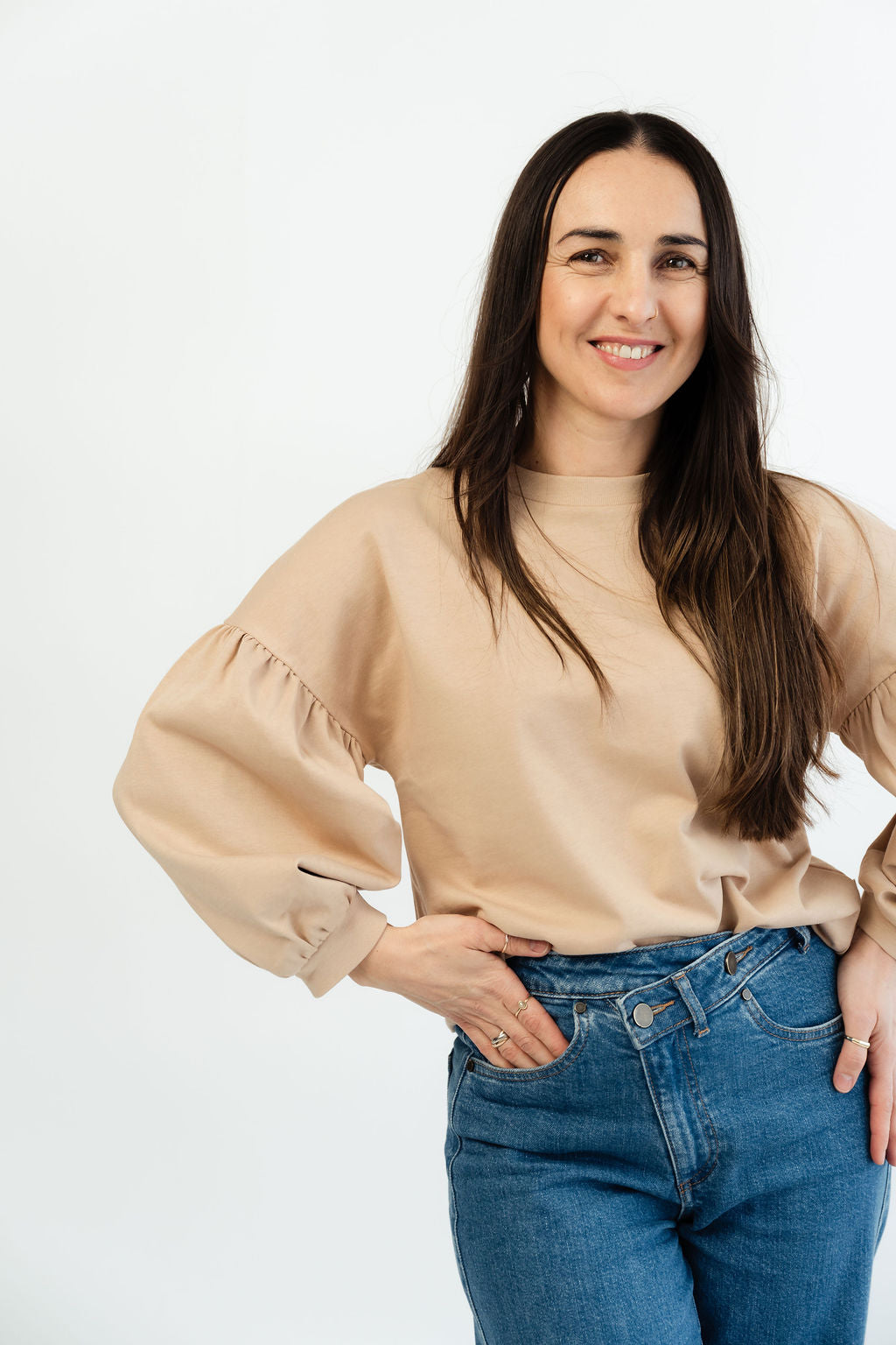 Tshirt Ballonärmeln 100% Baumwolle