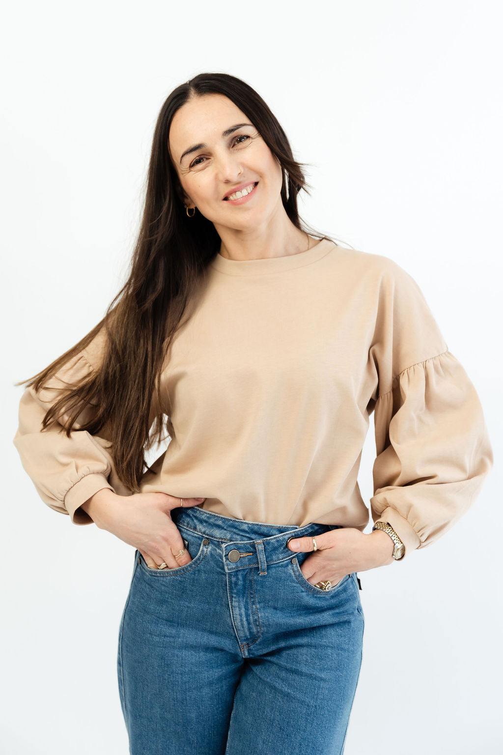 Tshirt Ballonärmeln 100% Baumwolle