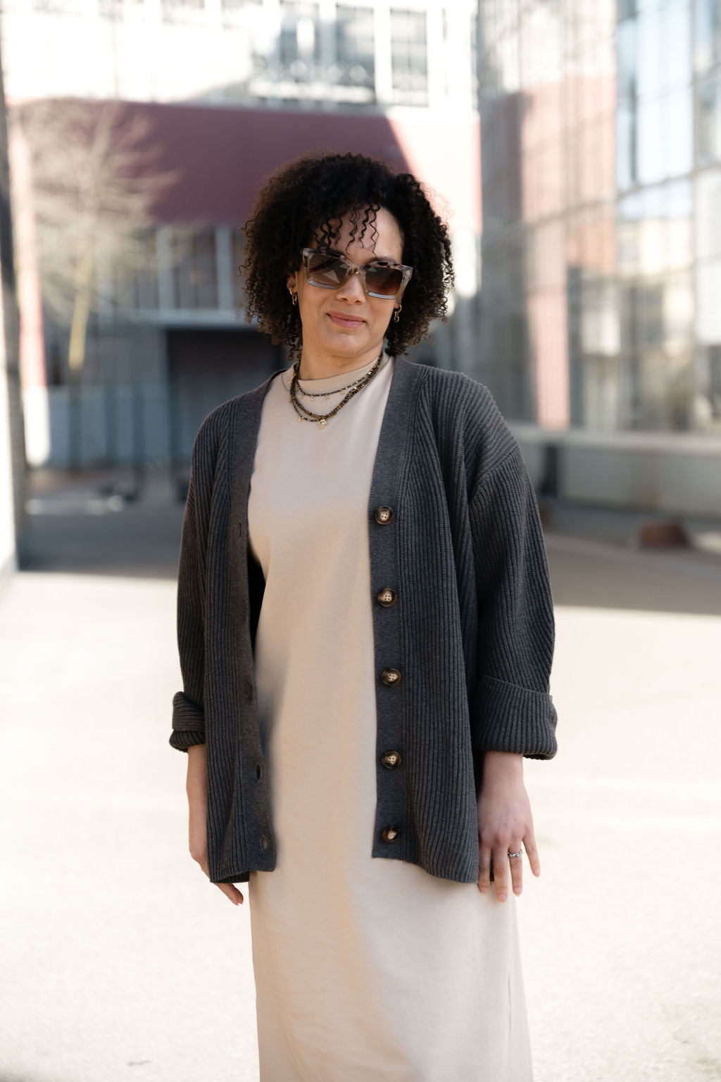 Strickjacke lang 100% Baumwolle