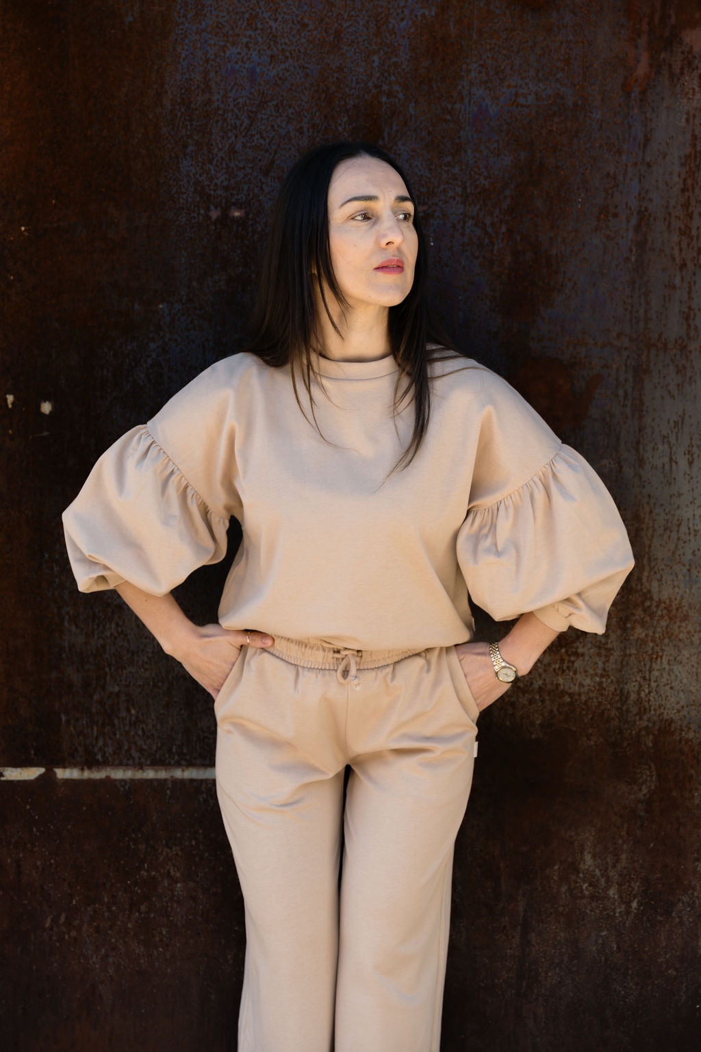 Tshirt Ballonärmeln 100% Baumwolle