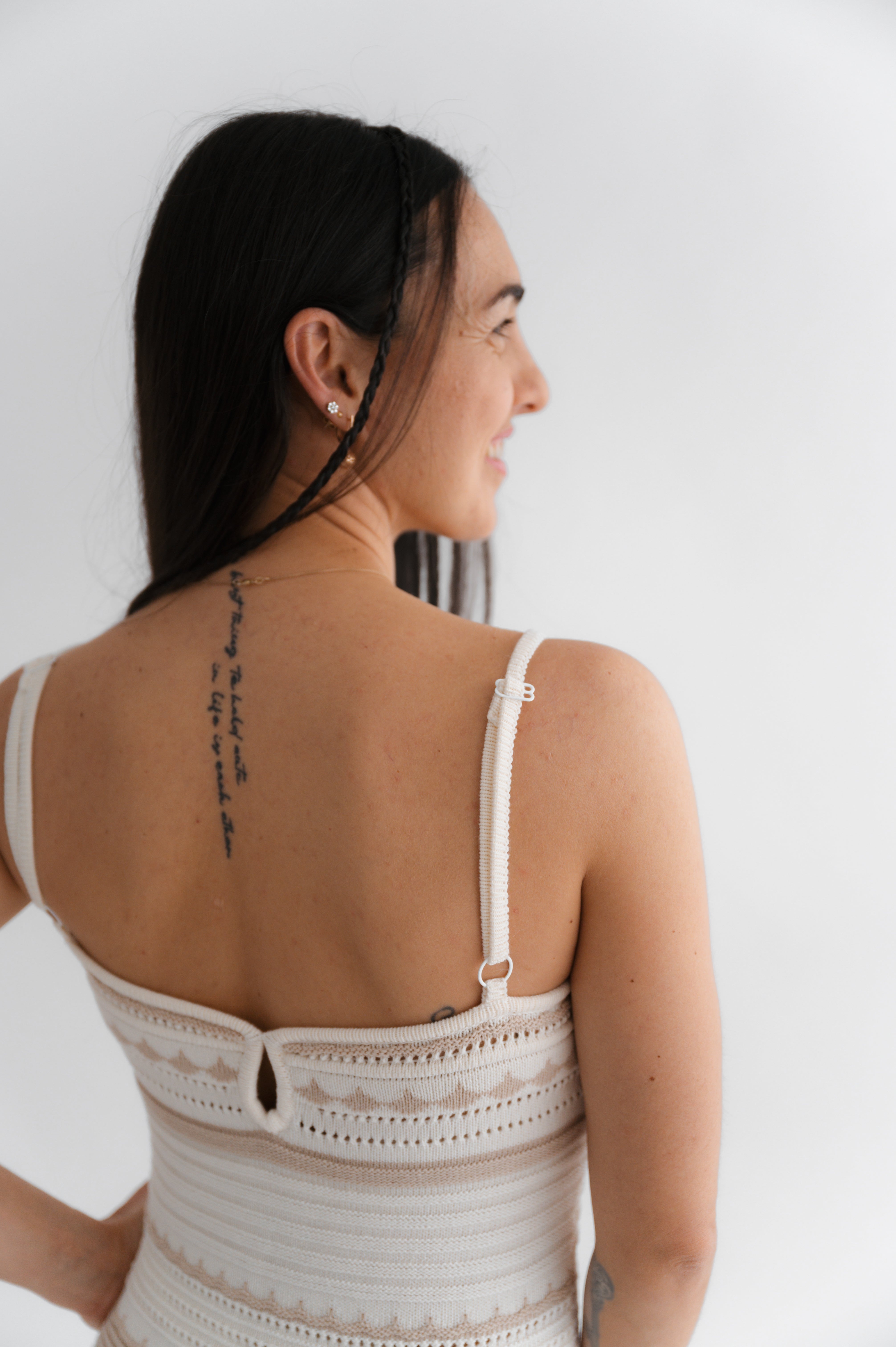 Kleid Elma Häkeloptik zweifarbig