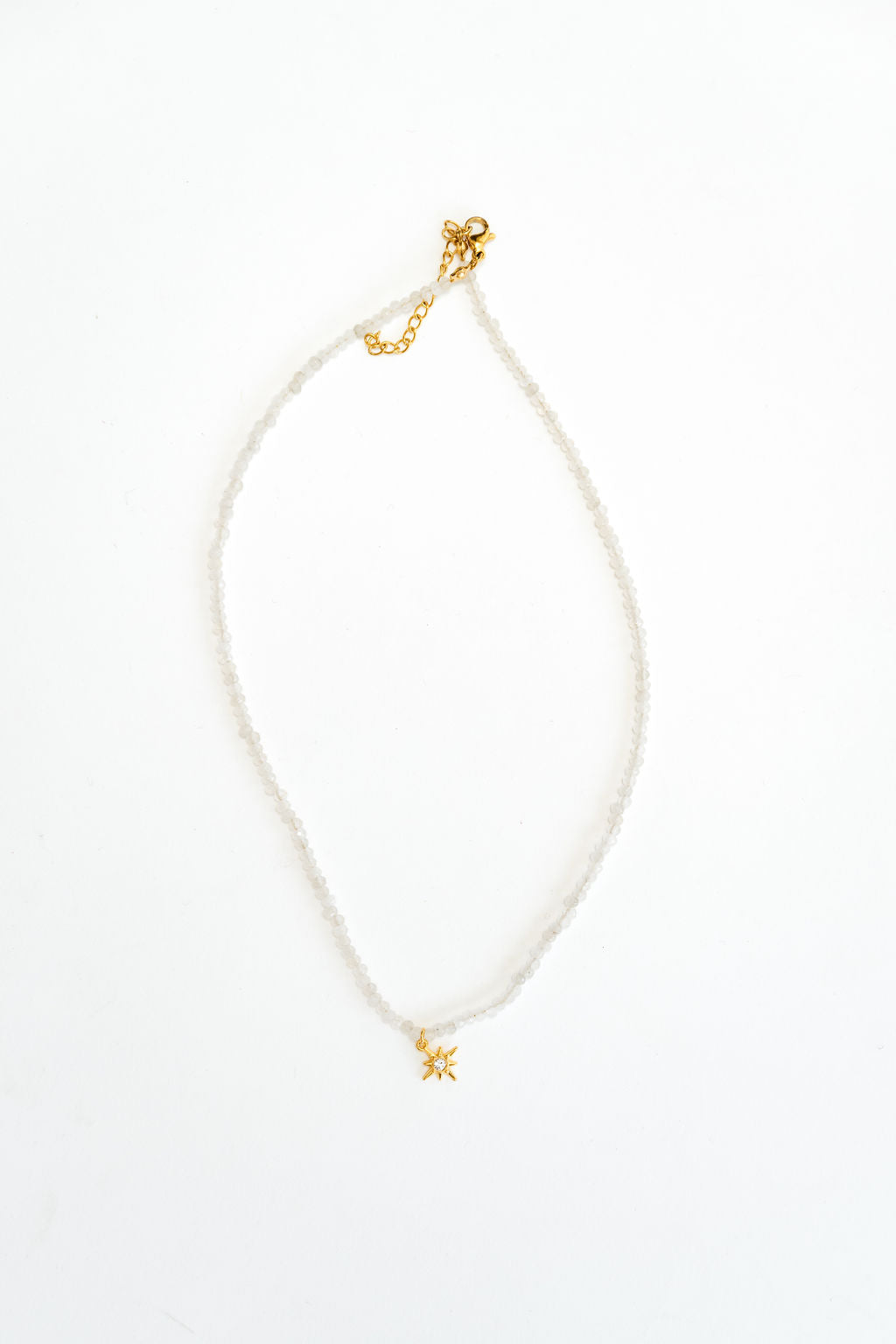 Halskette Natursteinperlen Weiss