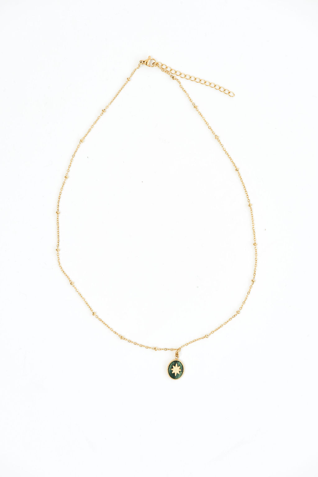 Halskette Natursteinperlen Hellgrün