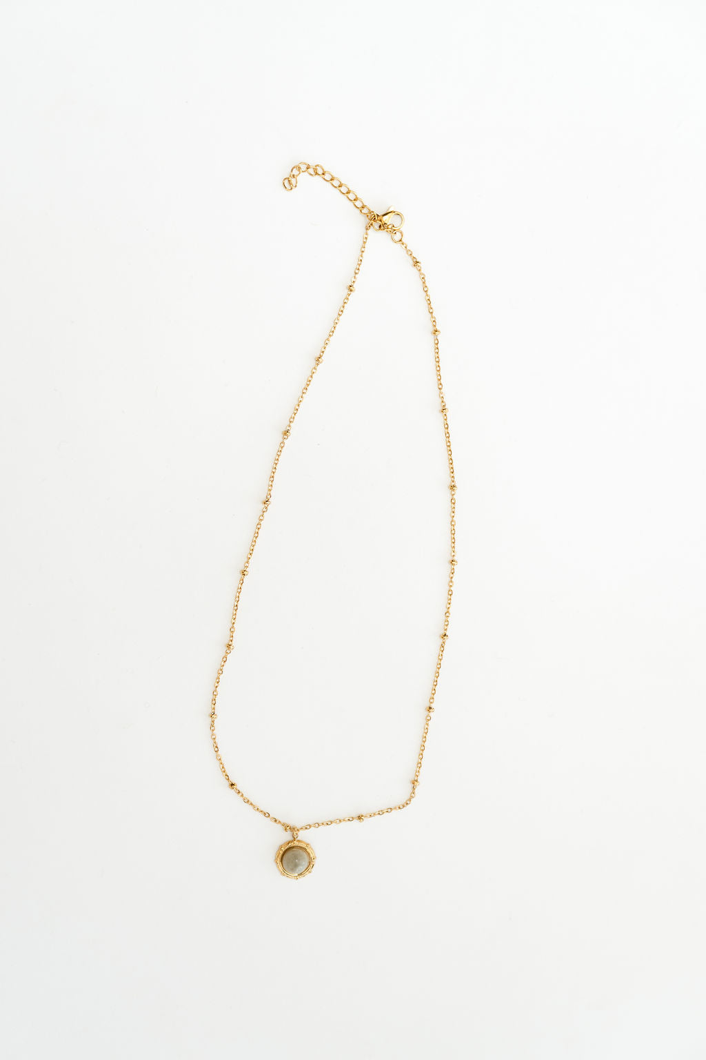 Halskette Natursteinperlen Hellgrün