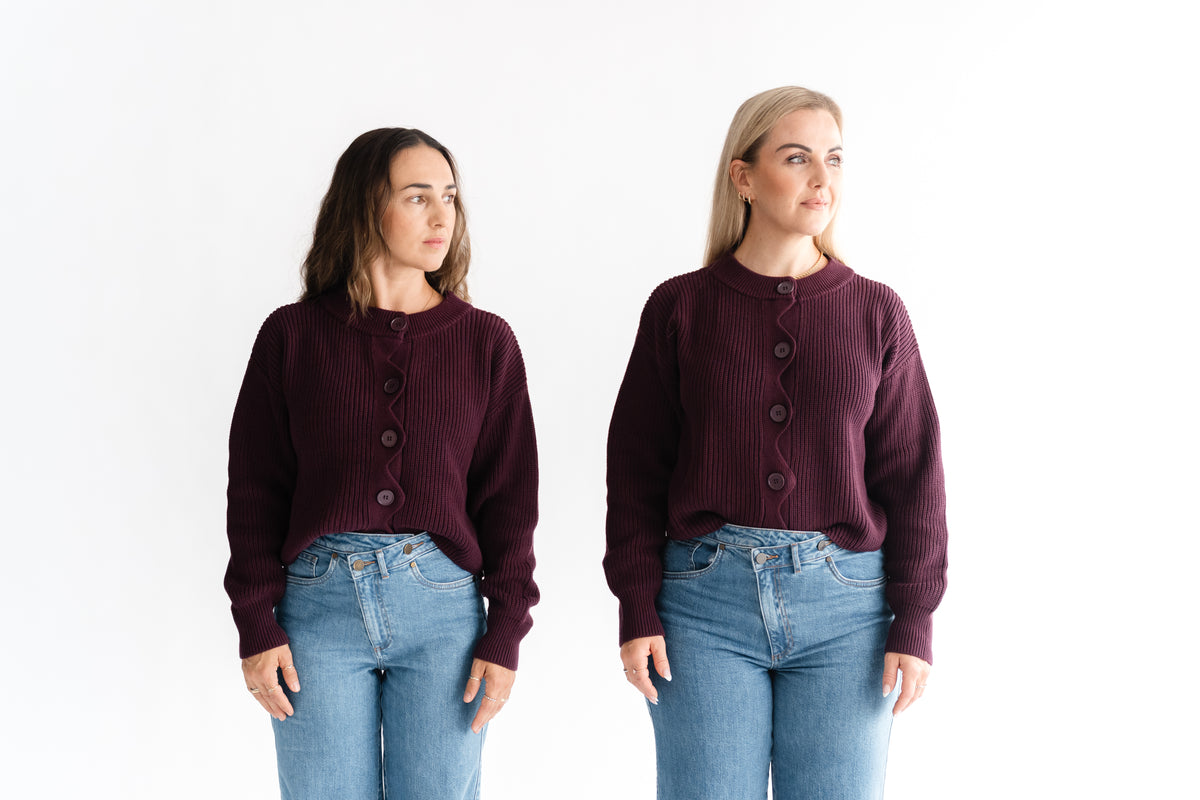 Wellencardigan 100% Baumwolle