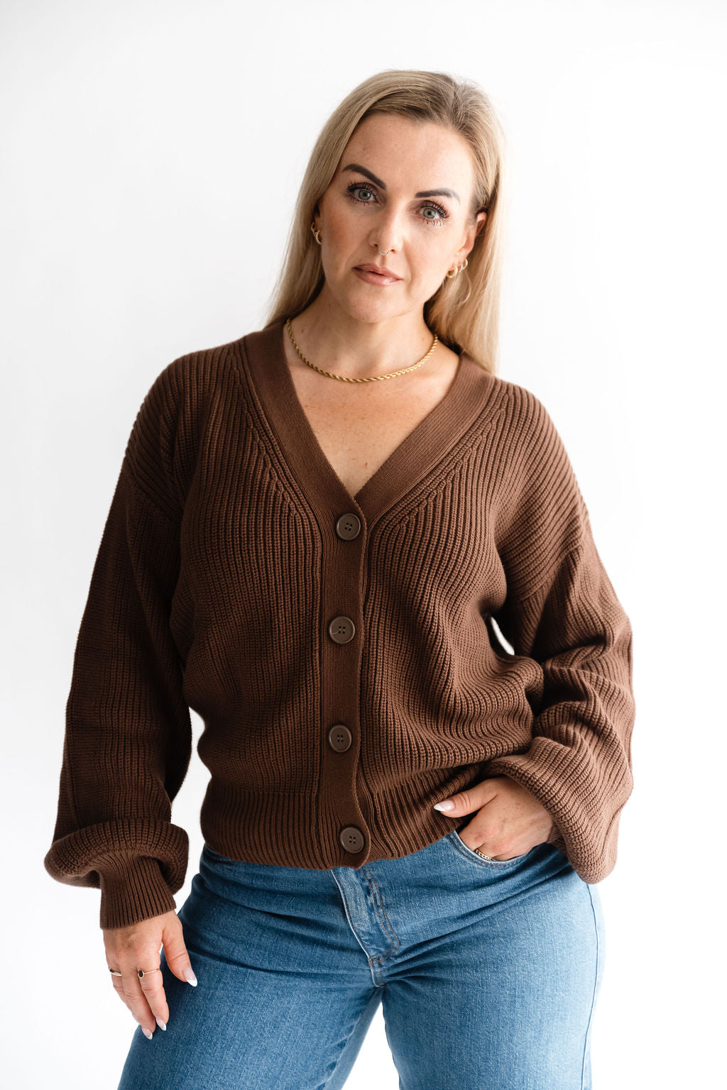 Strickjacke klassisch 100% Baumwolle