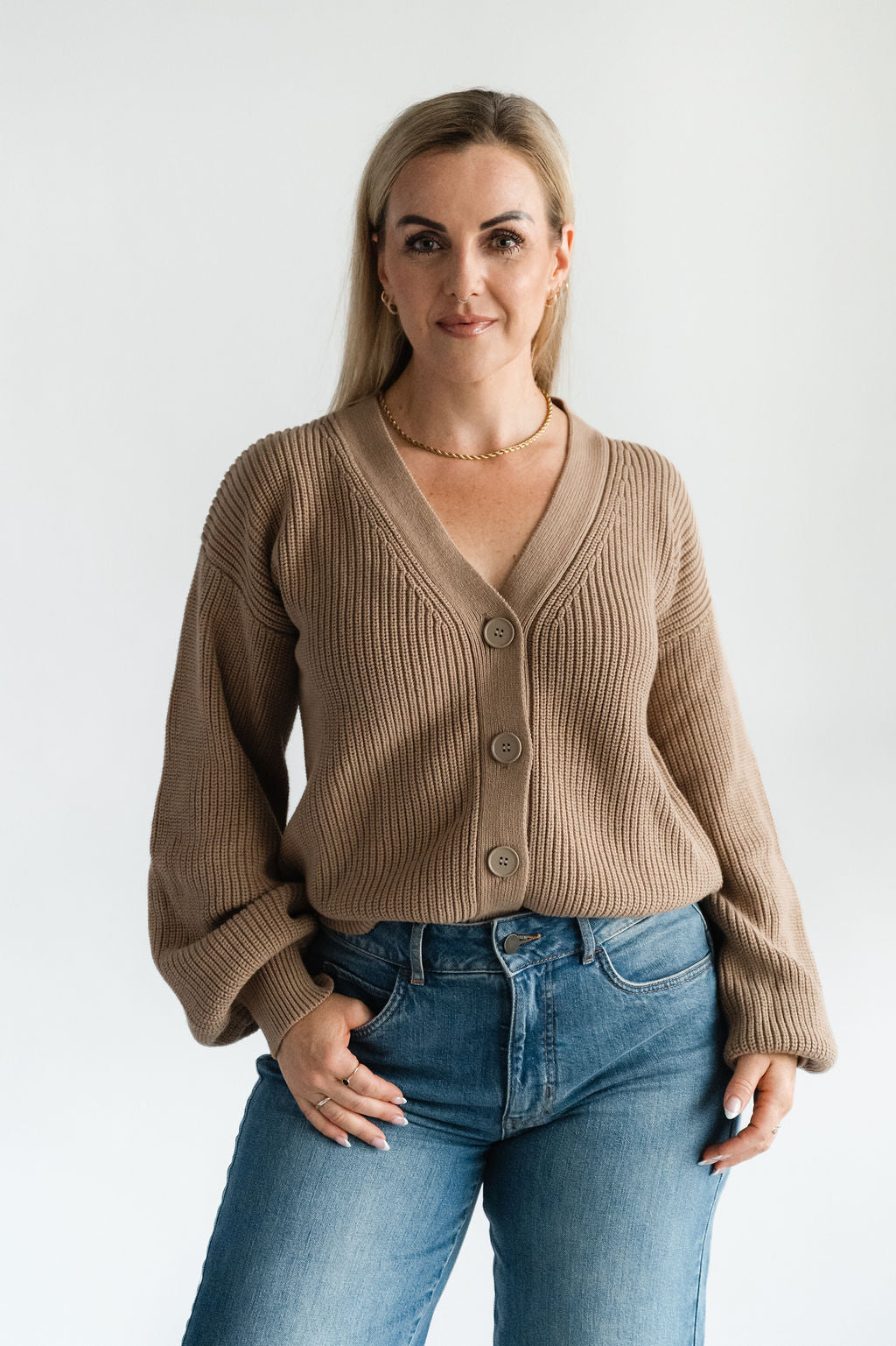 Strickjacke klassisch 100% Baumwolle
