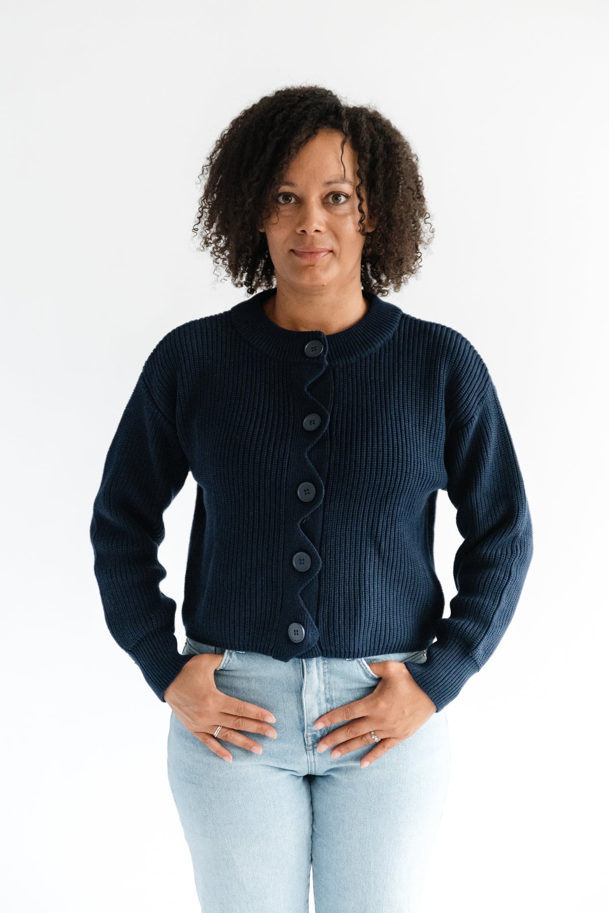 Wellencardigan 100% Baumwolle