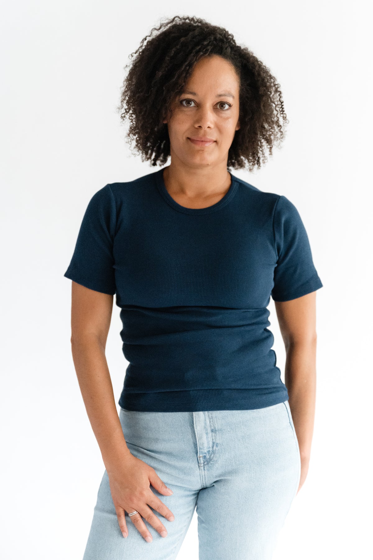 T-Shirt Rib Rundhals