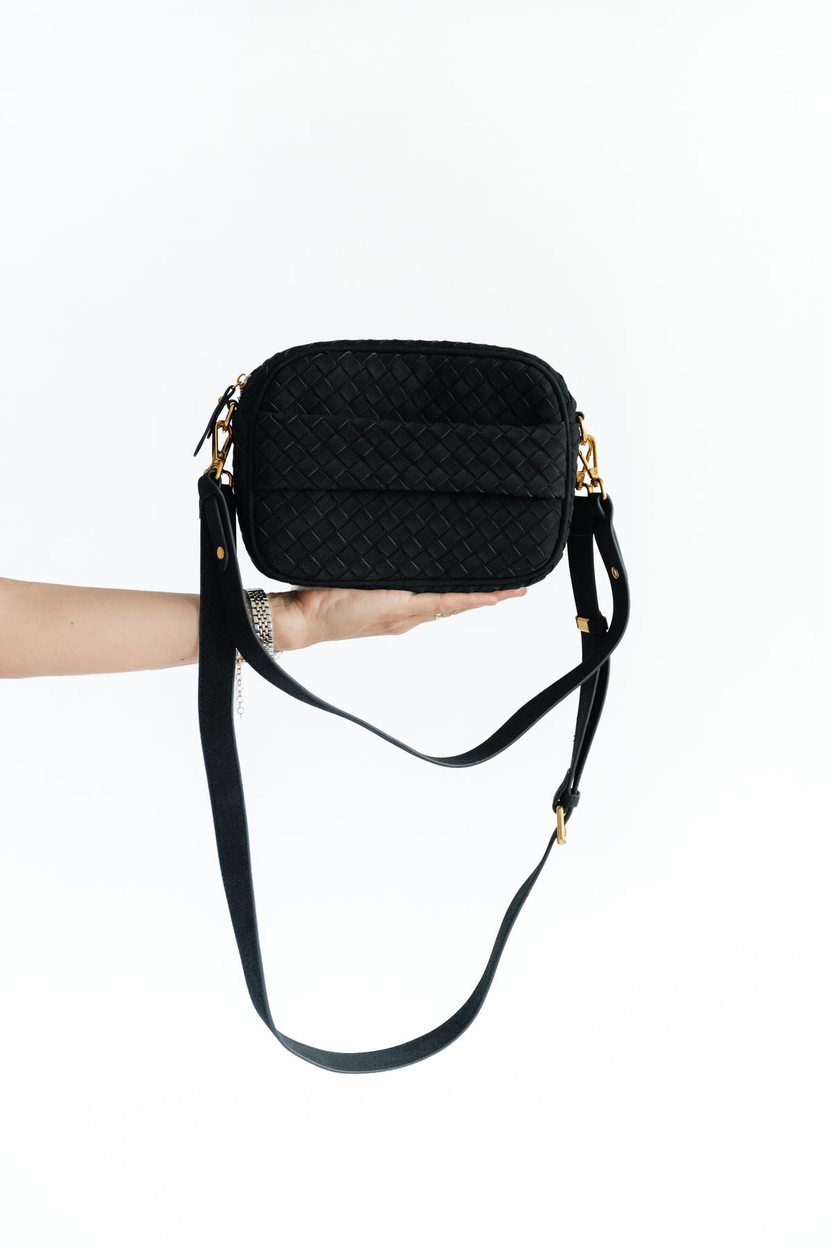 Kleine Tasche Flechtstruktur