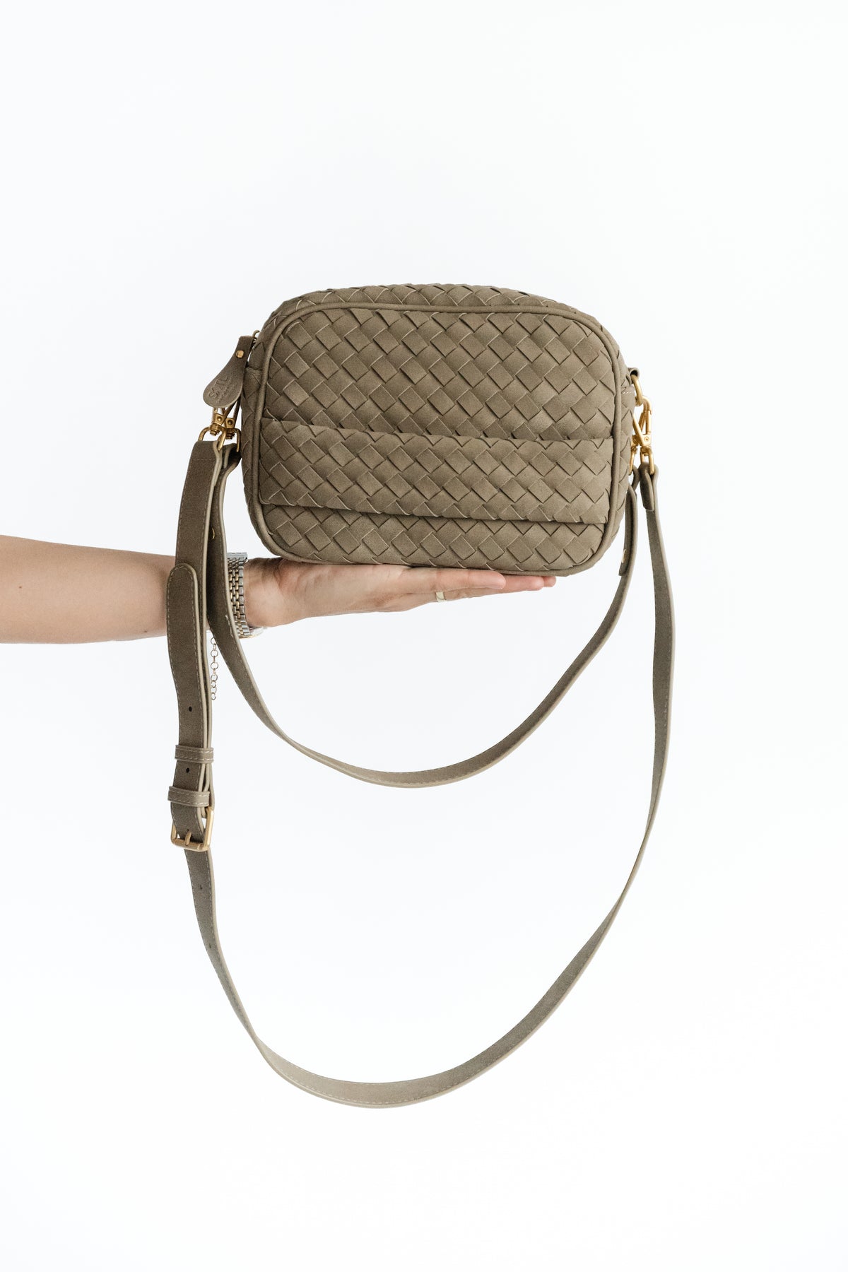 Kleine Tasche Flechtstruktur