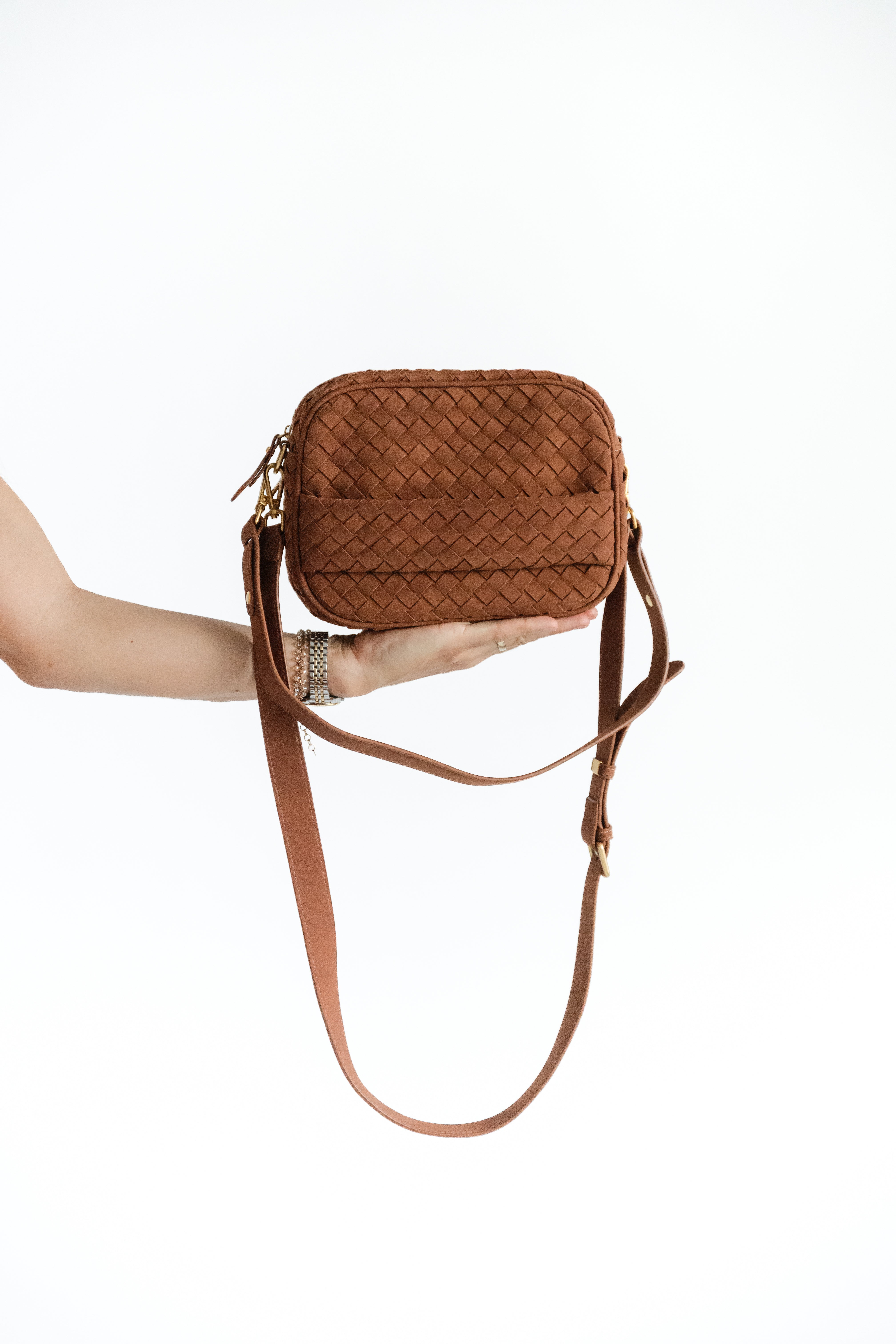 Kleine Tasche Flechtstruktur