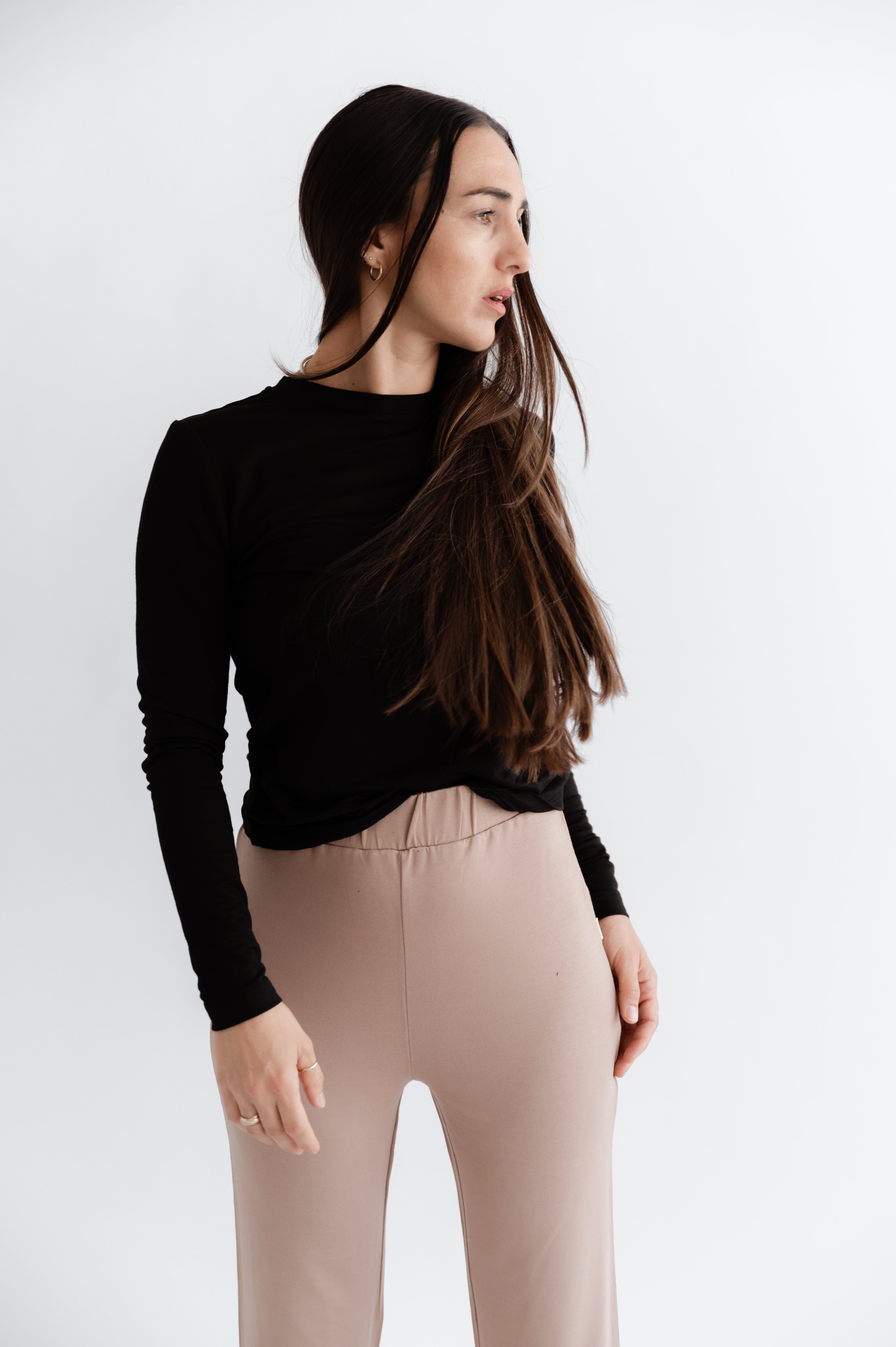 Basic Line Langarmshirt MODAL