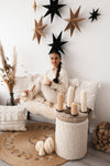 Boho Adventskranz mit Kerzen
