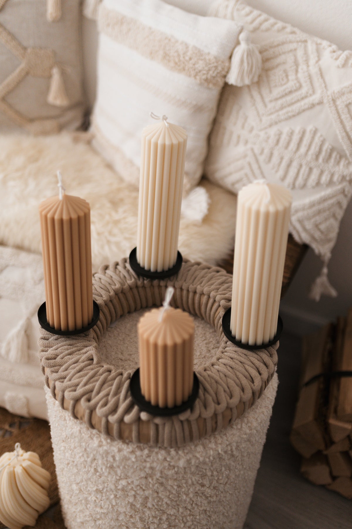 Boho Adventskranz ohne Kerzen