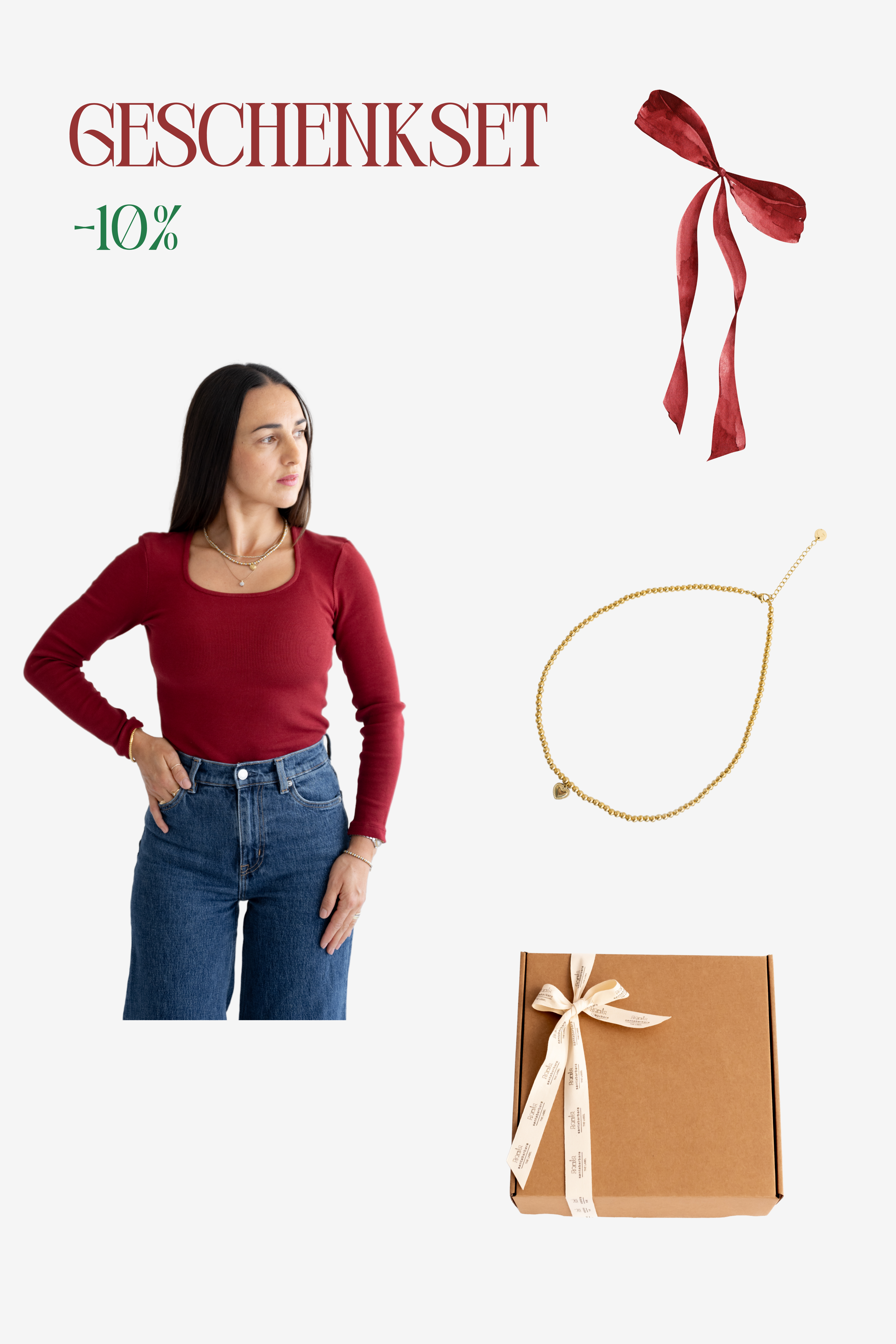 Geschenkeset Basic Line Longsleeve und Halskette