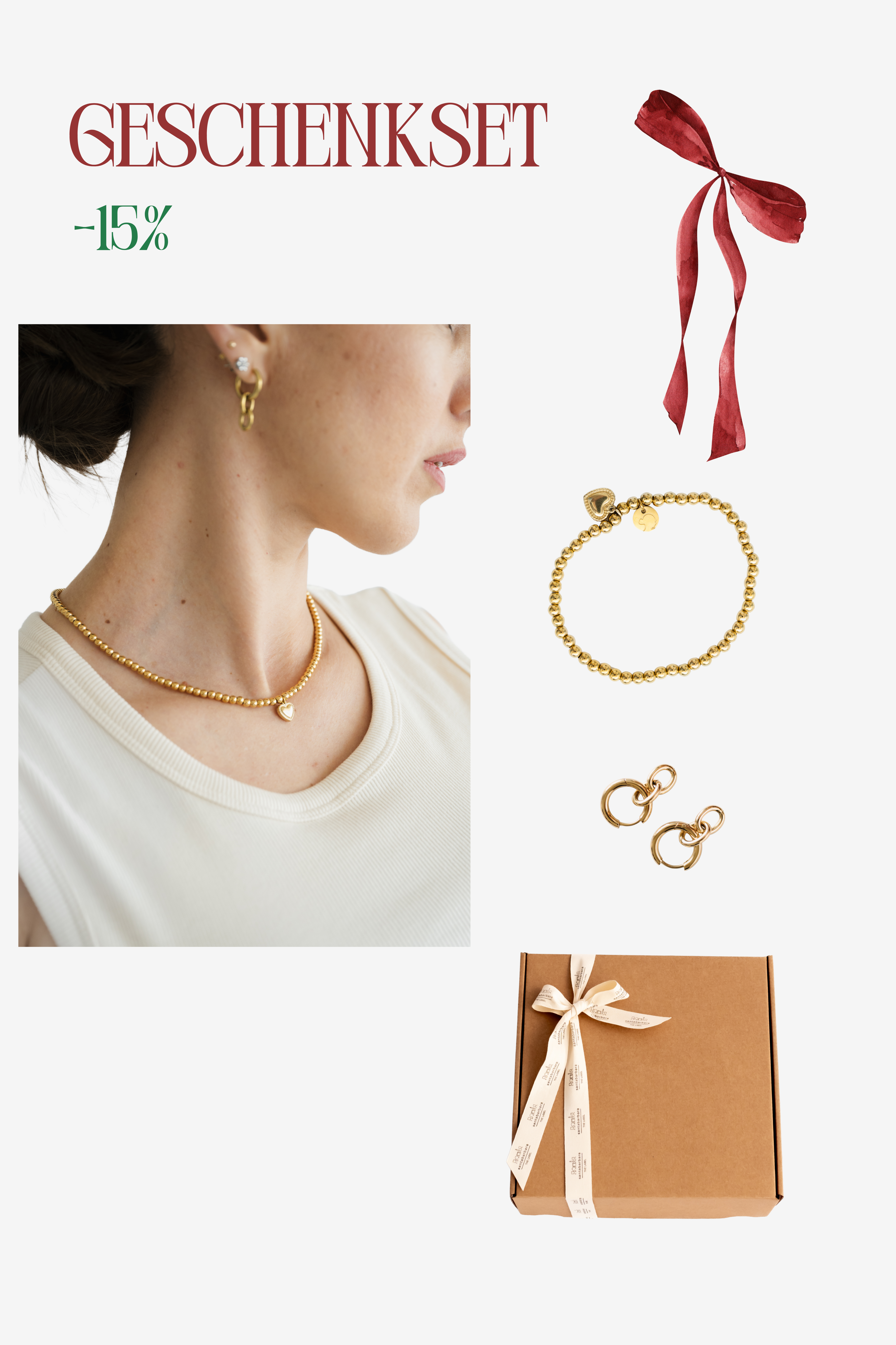 Geschenkset Halskette, Armband und Ohrringe