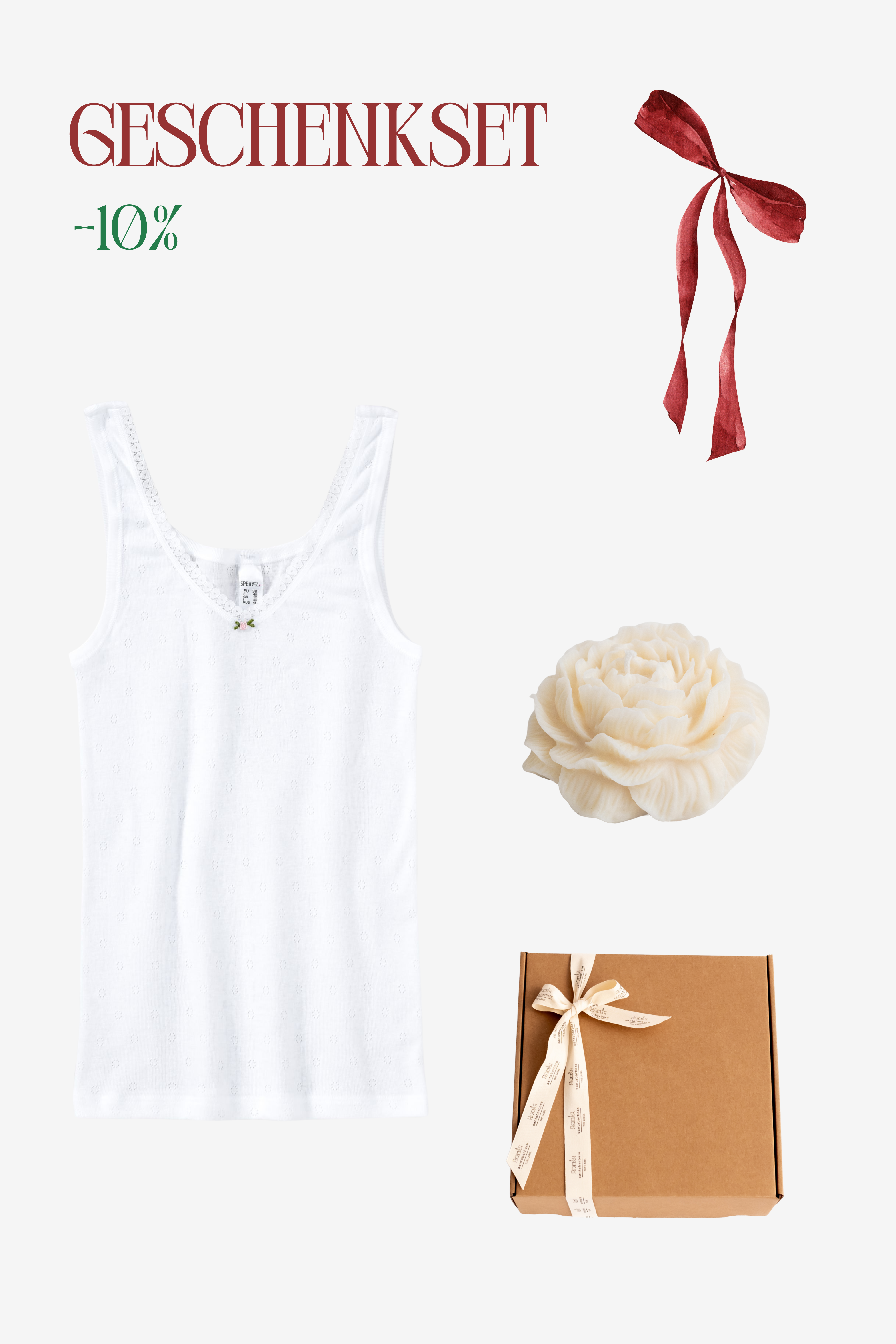 Geschenkset Trägertop mit Rose
